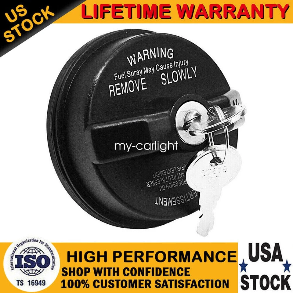 For 2011-2015 Chrysler 200 Fuel Tank Filler Cap Cover 05278655AB w/ Keys - Image 2 of 4