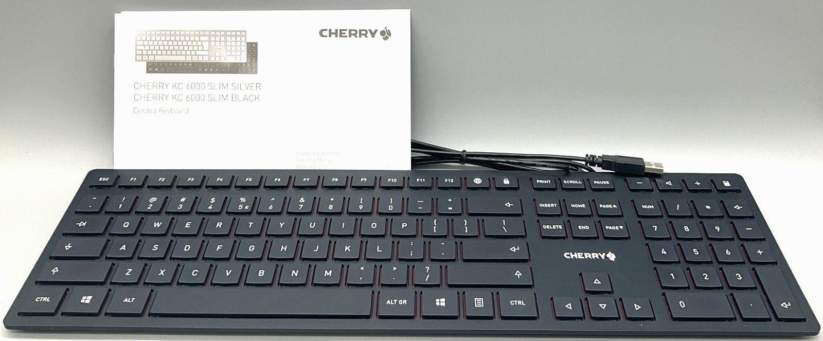 Cherry KC 6000 Slim Keyboard Wired Full-Size English 108-Key
