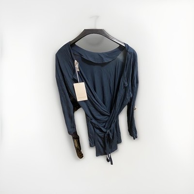 Dunkelblaue Wickelbluse der Marke Turnover Gr S Neu mit Etikett