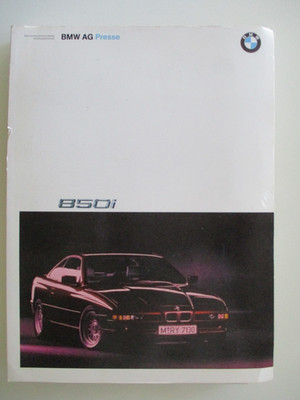 BMW 850i 850 i Pressemappe Press Kit 9 / 1989 SEHR UMFANGREICH und SELTEN!!!