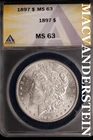 1897 Morgan Dollar - ANACS MS 63 - Scarce  No Reserve  #SLK646