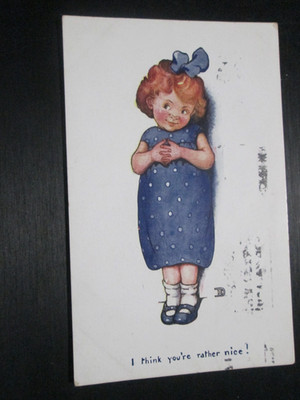 Comic Postkarte ''Ich finde dich ziemlich nett!'' - Vivian Mansell Posted 1918