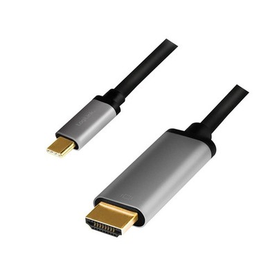 LogiLink CUA0101 - USB 3.2 Gen 1-HDMI Connection Cable 4K/60 Hz, Aluminium, Blac