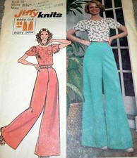 LOVELY VTG 1970s TOP PANTS Sewing Pattern 12/34