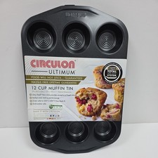 Image of Circulon Ultimum 12-Cup Muffin Tin Non Stick Heat Resistant 45 x 25cm RRP £25
