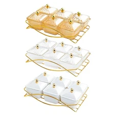 Dried Fruit Tray Dessert Dividing Plate with Lid Nordic Fruit Snacks Serving