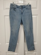 J. Jill Jeans Womens 12P Blue Authentic Fit Slim Ankle Petite Stretch Tencel