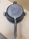 GRISWOLD #8 HIGH BASE CAST IRON WAFFLE IRON Pat 1908 VERY CLEAN NICE CONDITION