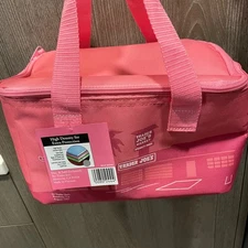 NWT Trader Joe’s mini cooler insulated tote lunch bag  - Pink