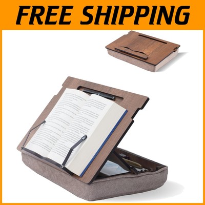 Premium Adjustable Wooden Book Stand with Storage - Ideal for Reading & Recipes
