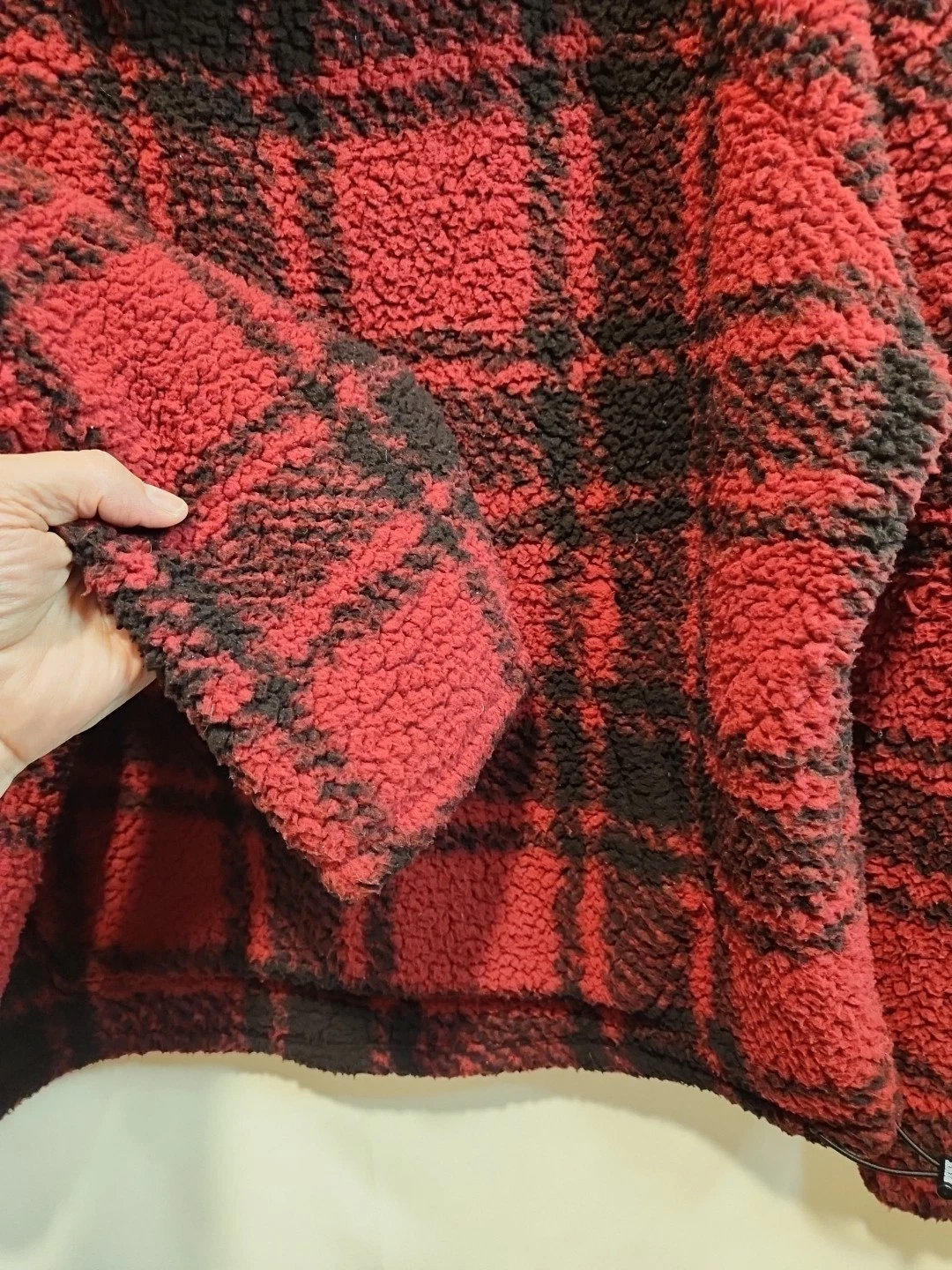 UNDERCOVER Felpa con cappuccio pullover sherpa Victoria's Secret rosa collo imbuto con tasca frontale media