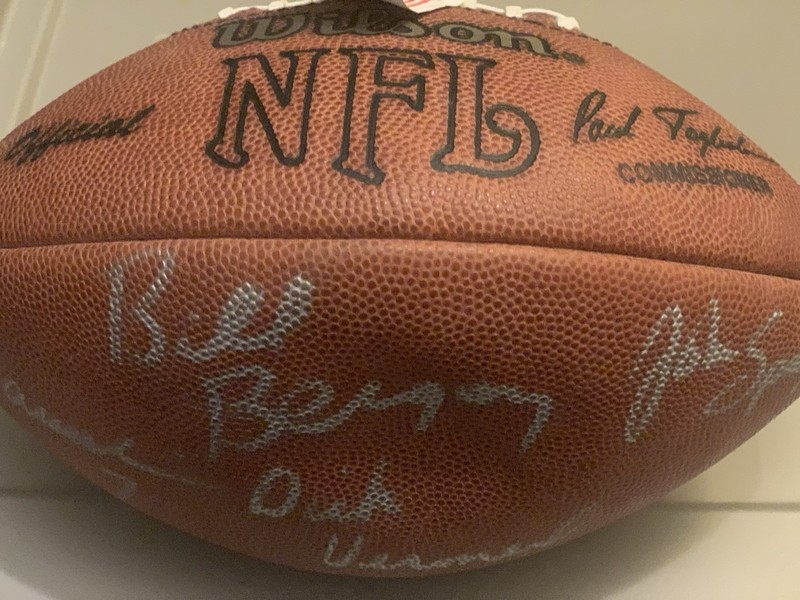 Phila Eagles 1980 NFC Champs Auto NFL Ball Carmichael Bergey Jaws Montgomery HOF