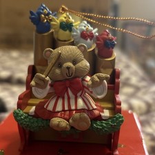 Traditions Bear Multicolor Christmas Ornament Hanging Decorative Holiday Decor