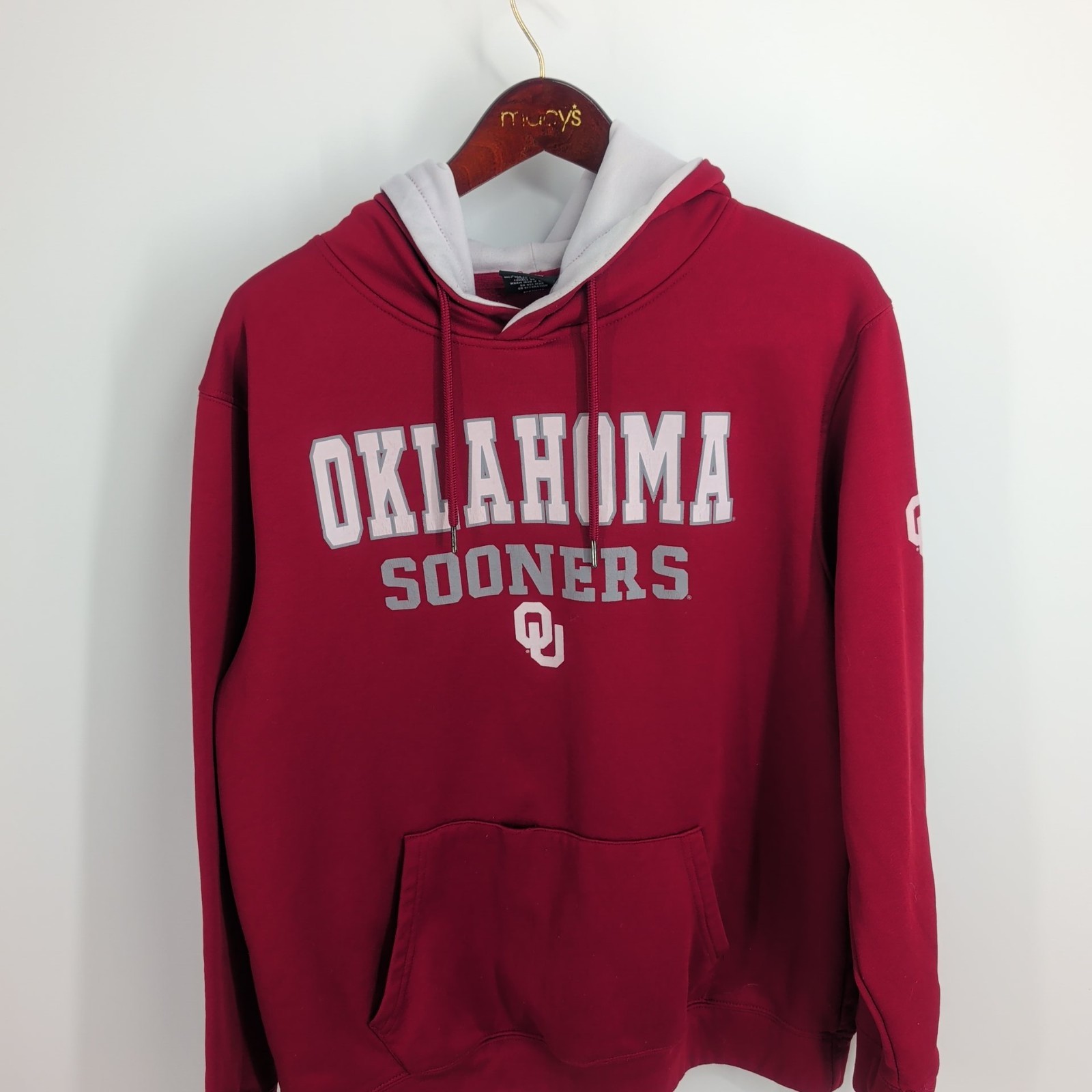 Colosseum Crimson Oklahoma Sooners Double Arch Mens Red Pullover Hoodie Size XL