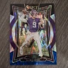 2024 Panini Select Football Prizm Card #24 J.J. McCarthy (RC)/Black & Blue Shock