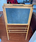 National School Natural Slate Chalk Board Slatington Easel Rotating Picture Vtg — photo 4