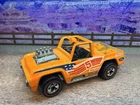 Hot Wheels Redline Vintage 1974 Baja Bruiser Flying Colors Orange, Metal Base