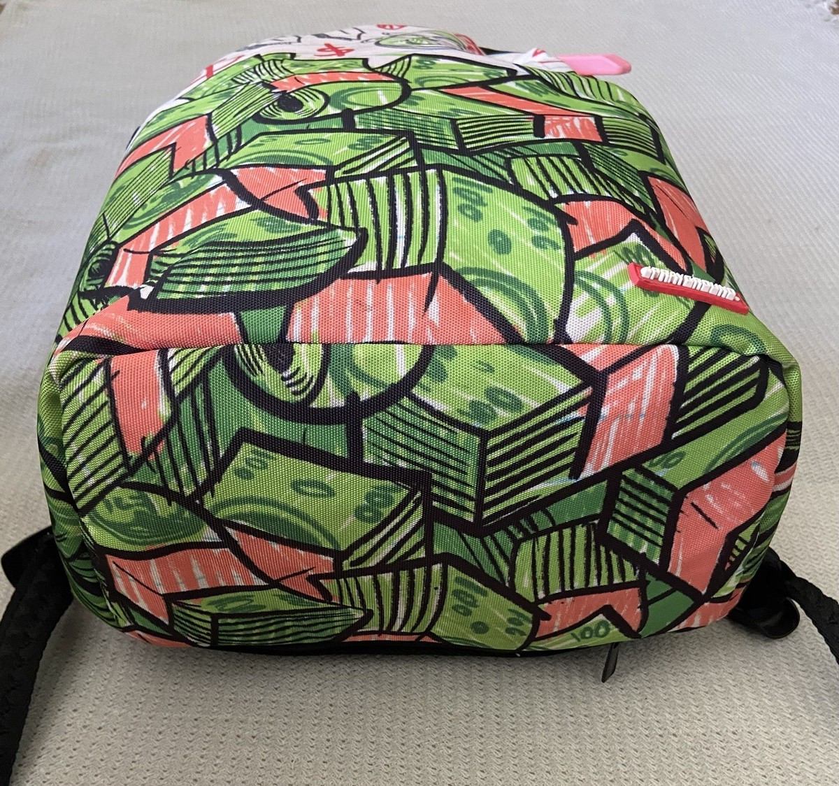 RARE Sprayground Scribble Money DLXR Backpack DISCONTINUED+ Red 