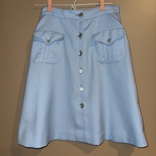 Vintage 60  s Union Made Bobbie Brooks Womens Skirt Light Blue Size 0/2/4