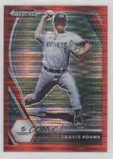 2021 Panini Prizm Draft Picks Red Pulsar Prizm 4/11 Travis Adams #PDP189 7eo