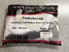 Simple Projector Screen, Portable, Mdbebbron Scale: 16:9 120 Inches Open Bag #41