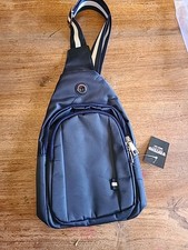 Westend Blue Crossbody Sling Bag with Adjustable Strap Fanny Pack