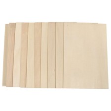 10 Pcs Rectangle Wood Pieces for Crafts Panel Boards DIY Accessory