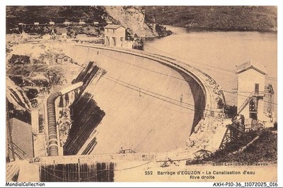 AXHP10-0611-36 - Staudamm von EGUZON - Die Wasserleitung rechtes Ufer