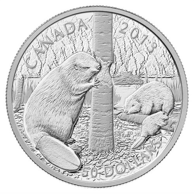 #ad #ad Canada 2013 BEAVER Family $50 5 Oz Five Troy Oz Pure Silver Proof in FULL OGP $449.95