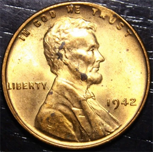 1942 Lincoln Wheat Penny BU 1c US Coin Philadelphia Mint