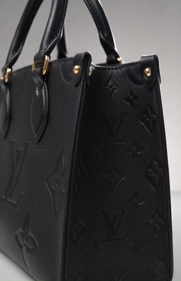 Louis Vuitton OnTheGo PM ブラック Louis Vuitton OnTheGo PM Monogram Empreinte Black Shoulder Bag