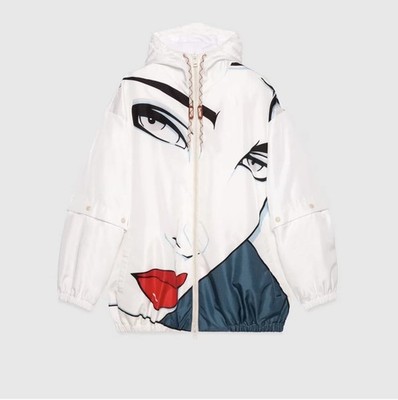 GUCCI ナイロンパーカー Gucci Nylon Canvas Jacket Nagel Patrick print Very Limited