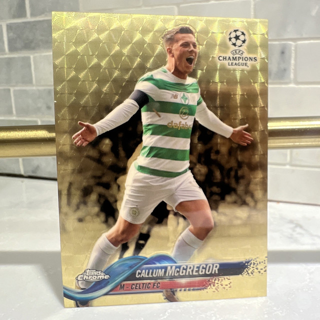 2018 Topps Chrome Champions League Callum McGregor Celtic #14 1/1 Superfractor