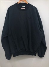 Turfer Black Embroidered Pullover Windbreaker Sweatshirt Vintage USA Made - XXL