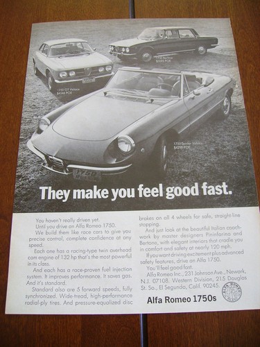 1970 ALFA ROMEO ***ORIGINAL AD*** SPIDER GT VELOCE - 第 1/1 張圖片
