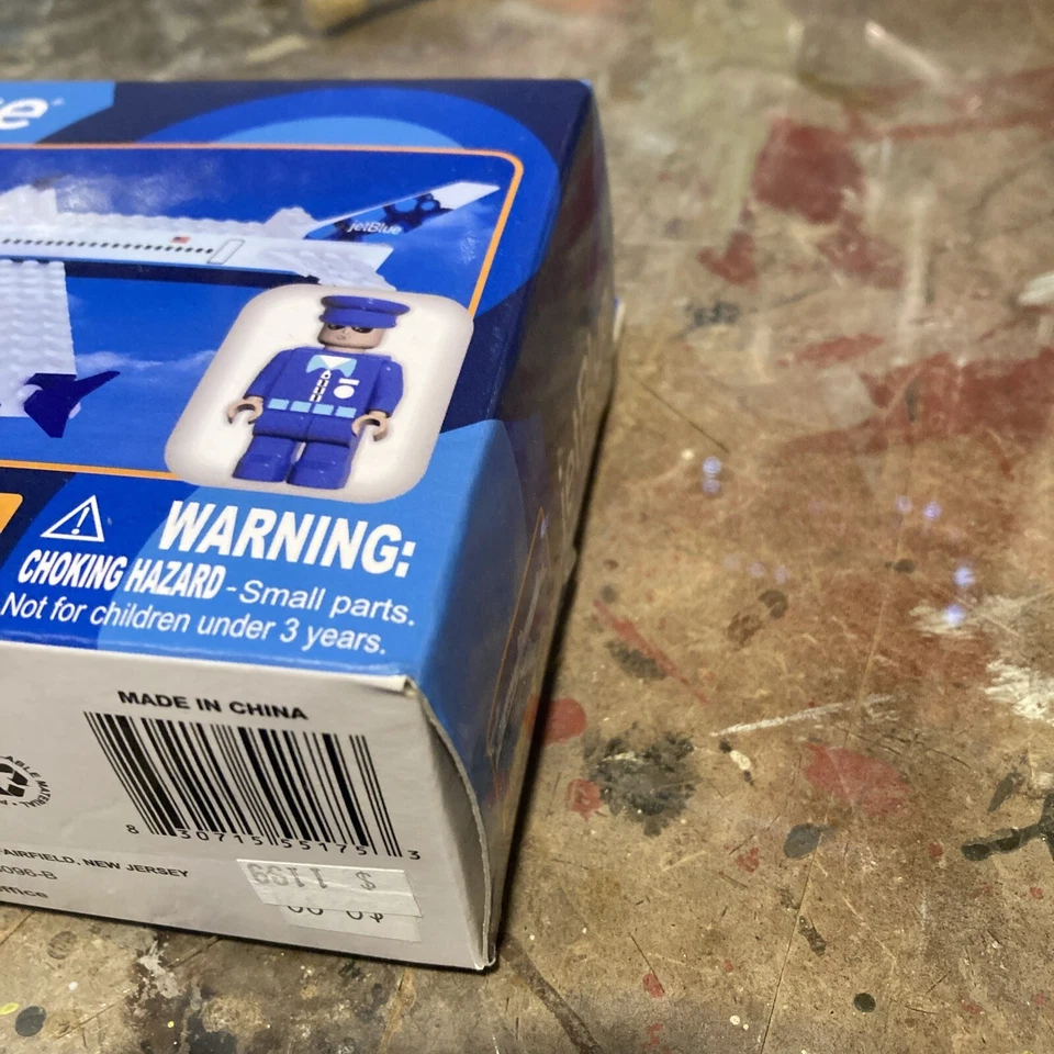 Avión Daron Jet 2003 azul construcción juguete bloque modelo BL175 NOS Foto 3 de 4