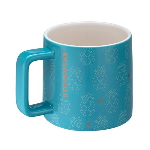 Starbucks Taiwan 2024 One of A Kind Dragon and pineapple Mug 12OZ Blue CNY - Picture 2 of 2