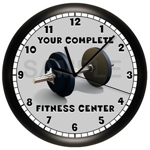 DUMBBELL-FITNESS-WALL-CLOCK-DECOR-GYM-WORKOUT-EXERCISE-ROOM-WEIGHTS-LIFTING