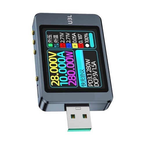 USB Tester 4-28V 8A LCD USB Current Power Tester Multimeter Fast - Picture 4 of 8