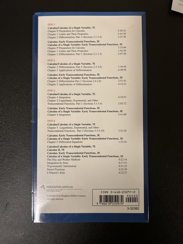 DVD Program for; Calculus 7E, Calculus of a single variable 7E, Calculus II 7E, - Picture 2 of 6