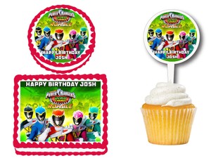 Power Rangers Dino Charge Edible Birthday Party Cake Topper Decal