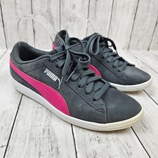 Puma Size 6.5 C Vikky Shoes Kids Grey Pink Low Top Sneakers