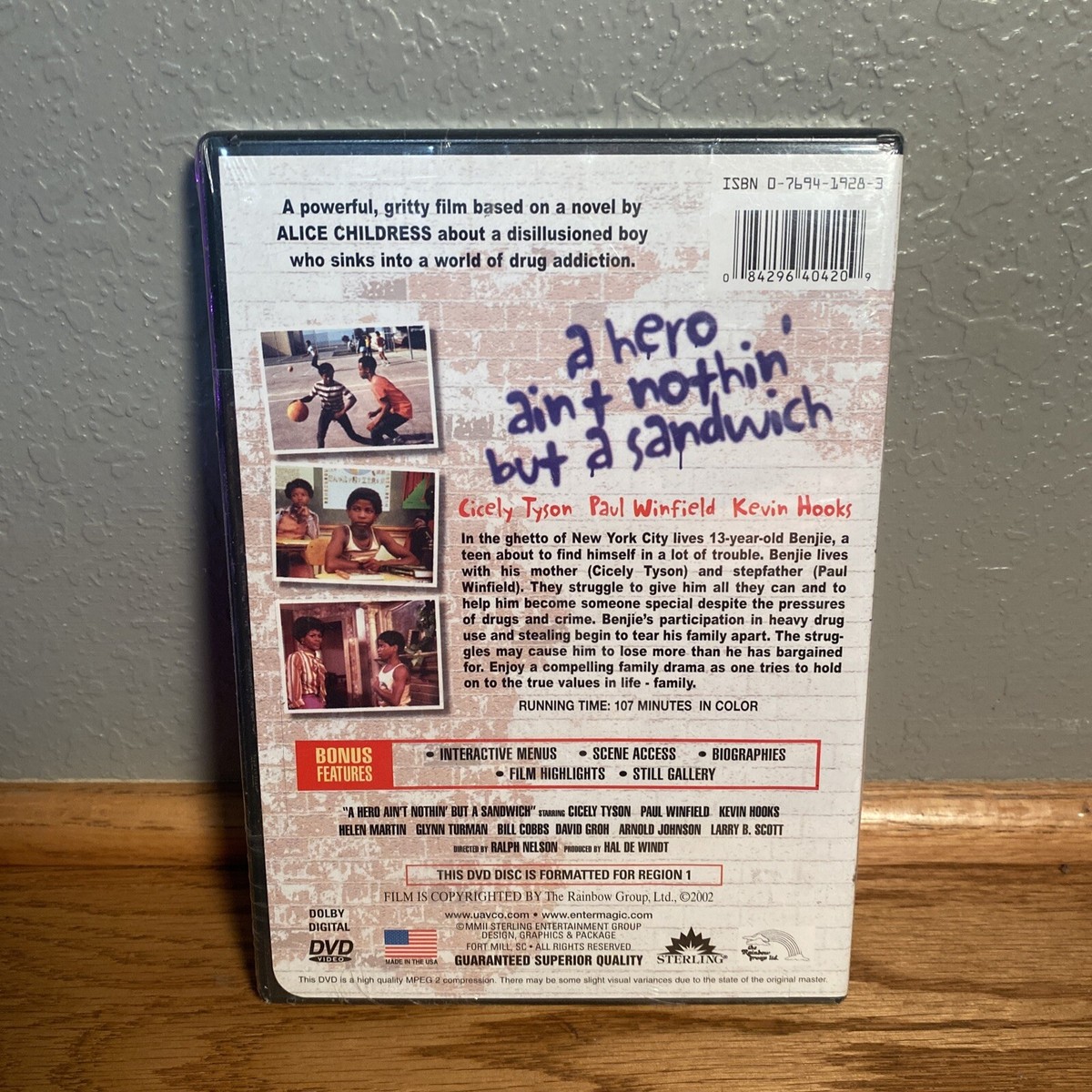 A Hero Ain't Nothing But A Sandwich (DVD) Paul Winfield New Sealed