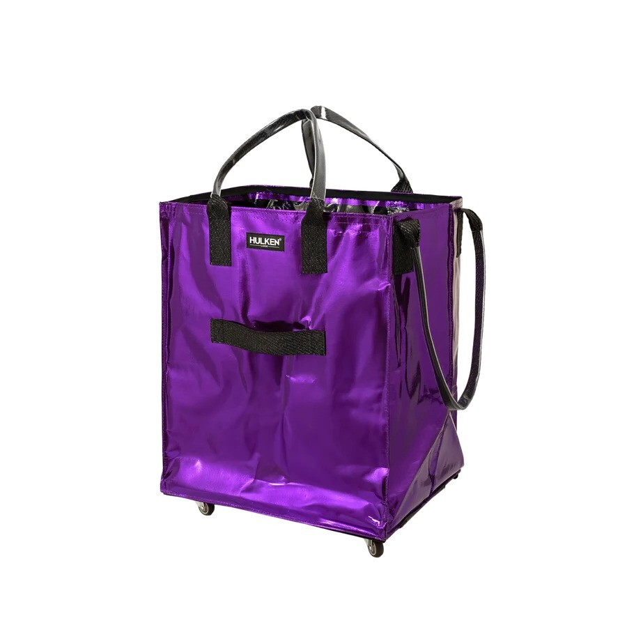 New Hulken Large Rolling Tote Bag with Zip Top Closure