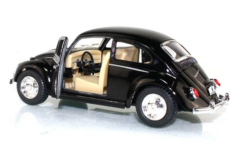 New 5" Kinsmart 1967 VW Volkswagen Classical Beetle Diecast Toy Car 1:32 Black - Picture 3 of 3