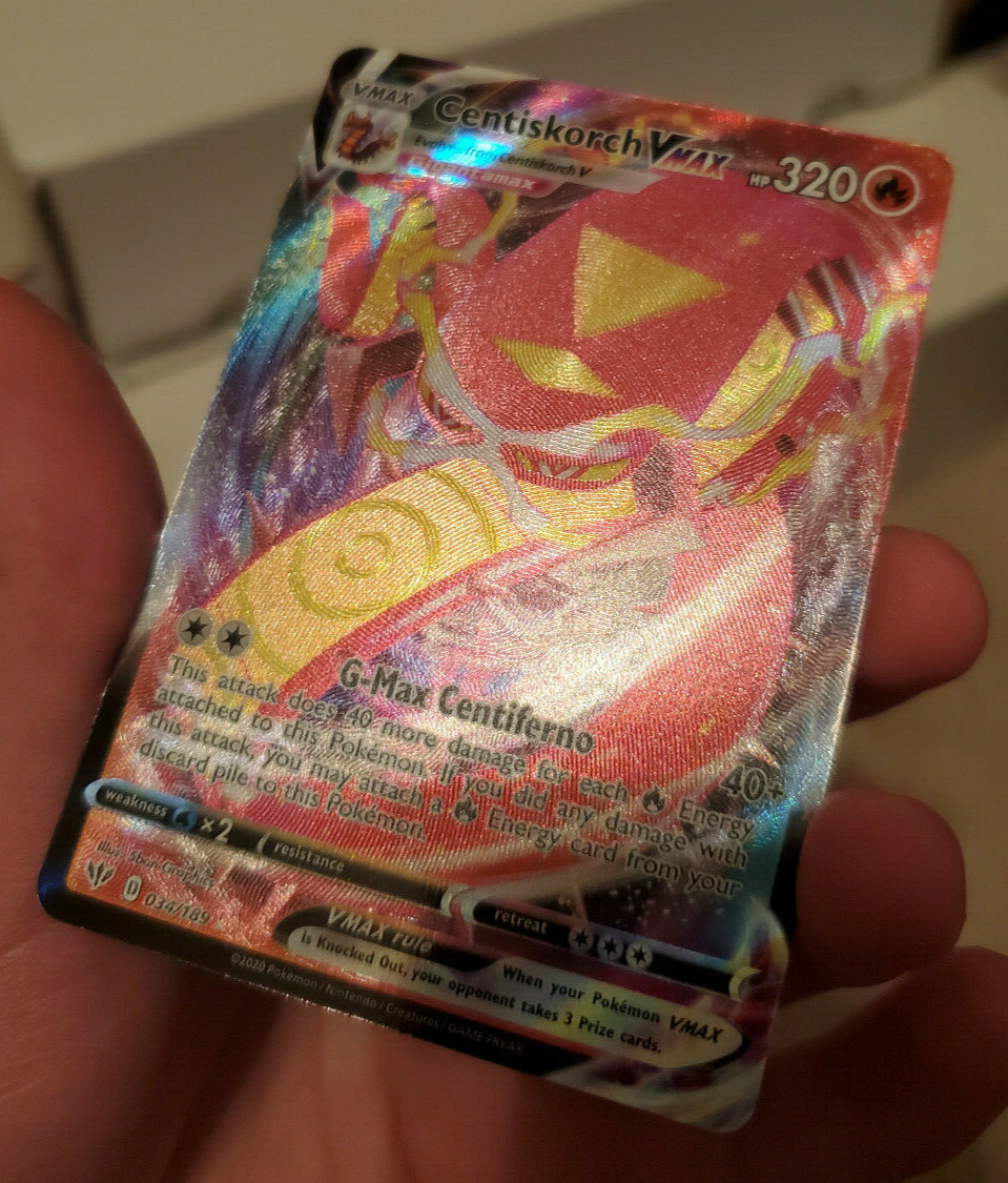 Pokemon Centiskorch V & Vmax Card Lot - Ultra Rare Cards From Darkness Ablaze Set (33/189 & 34/189) - View #9