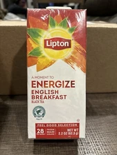 Lipton Energize English Breakfast Black Tea bags (28 count)