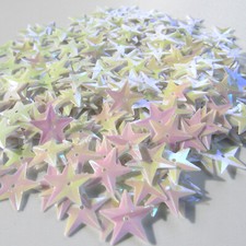 Sequins White Iris Stars 15mm 150 750 15 Discount Pieces Loose