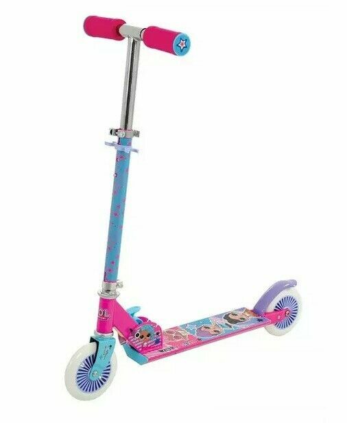 MV-B Girls Scooter LOL Surprise Folding In-Line Scooter Outdoor Beginner  Pink