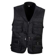 Giubbotto Giubbino Dell'esercito Giacche Gilet Maschile Multi Tasca Con Zip